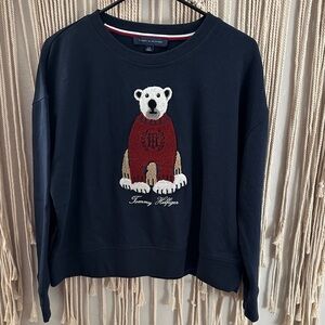 Tommy Hilfiger Navy Sweater with Polar Bear Design